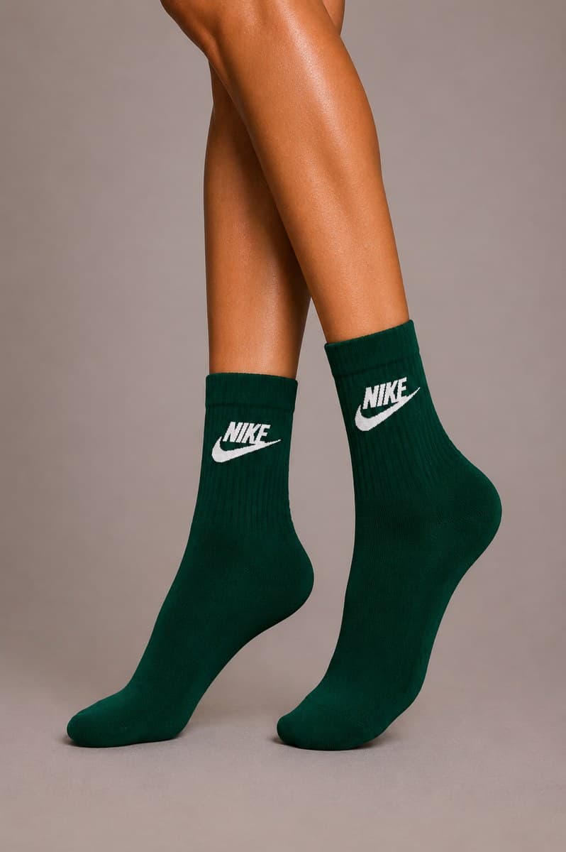 Medias Logo Tick Verdes